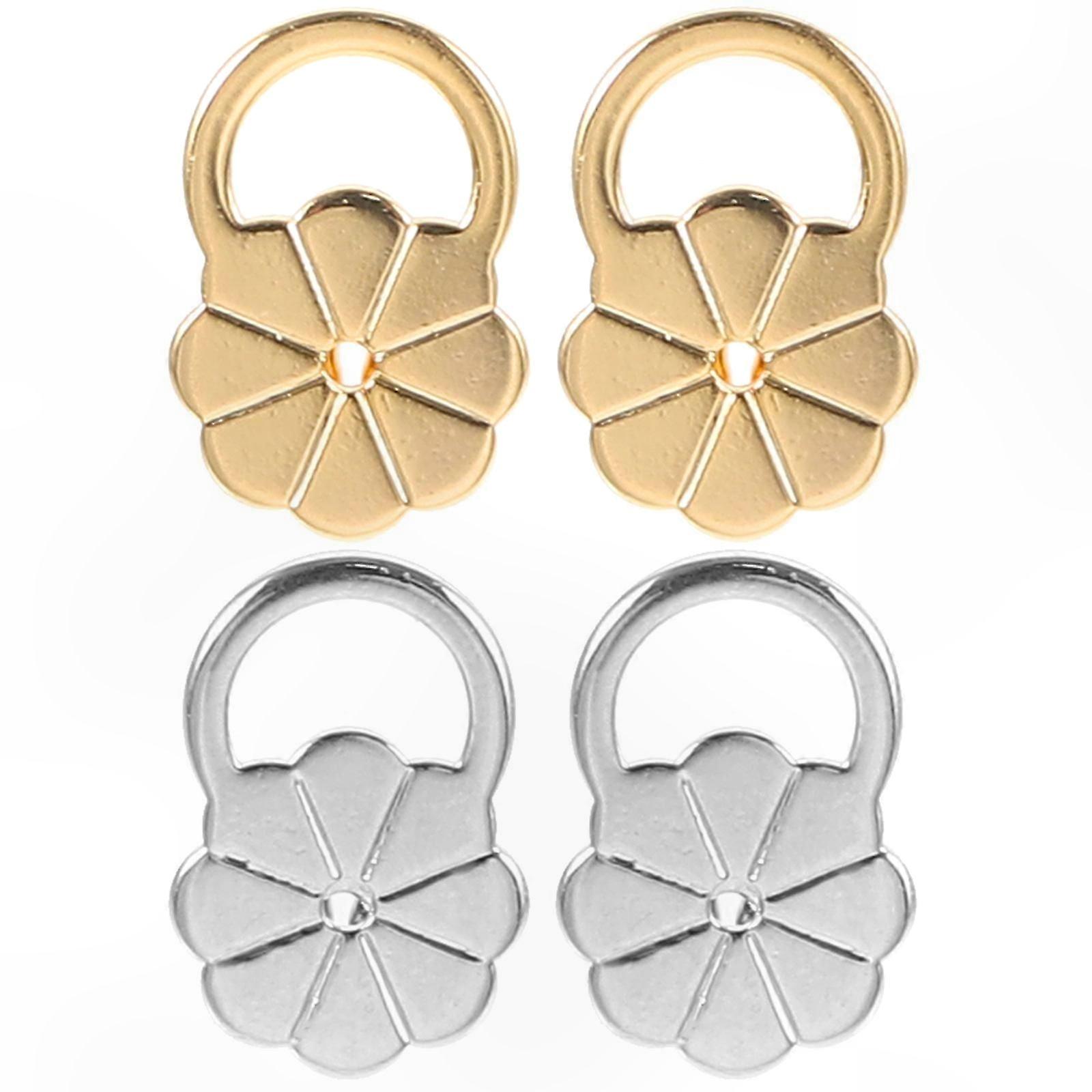 4pcs Metal Earring Backs for Studs Replacement Use