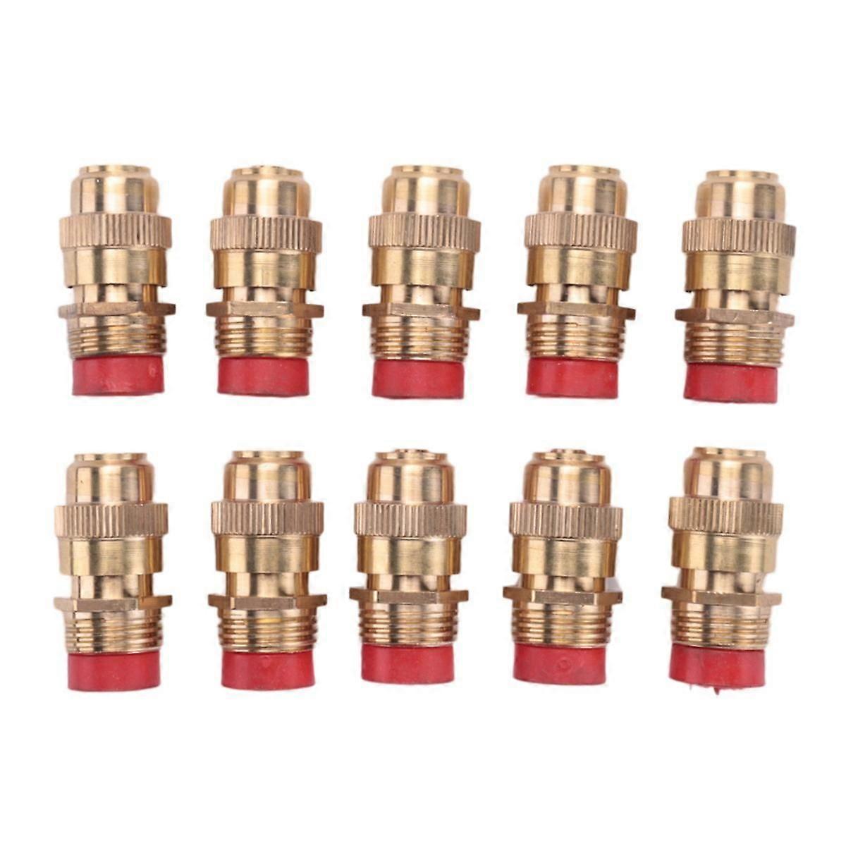 10Pcs 1/2 inch Adjustable Sprinkler Middle Distance Sprinkler Brass Nozzle Garden Lawn Irrigation W