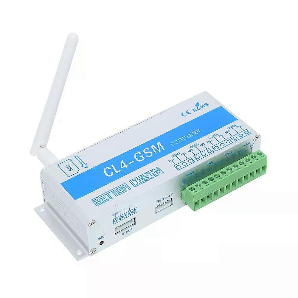 SMS GSM APP 4 Channel Relay Switch Controller CL4-GSM For Gate Door Opener Support Temperature Humidity Monitor Power Fail Alarm