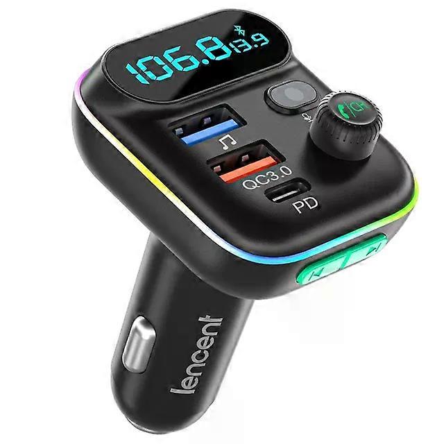 FM Transmitter Wireless Bluetooth 5.0 Radio Car Kit  with Type-C PD + QC3.0 Fast USB Charger Mp3 Player Receiver Hi Fi