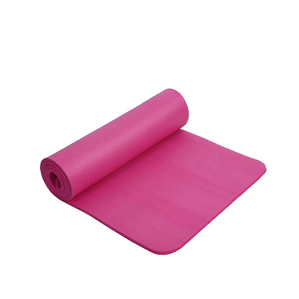 Extra Thick High Density AntiTear Exercise Yoga Mat with Carrying Strap (Pink)