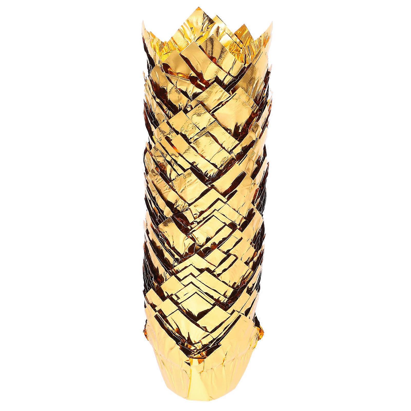 Golden Cake Paper Cups for Cake Holding 50Pcs Ideal for Party Baking