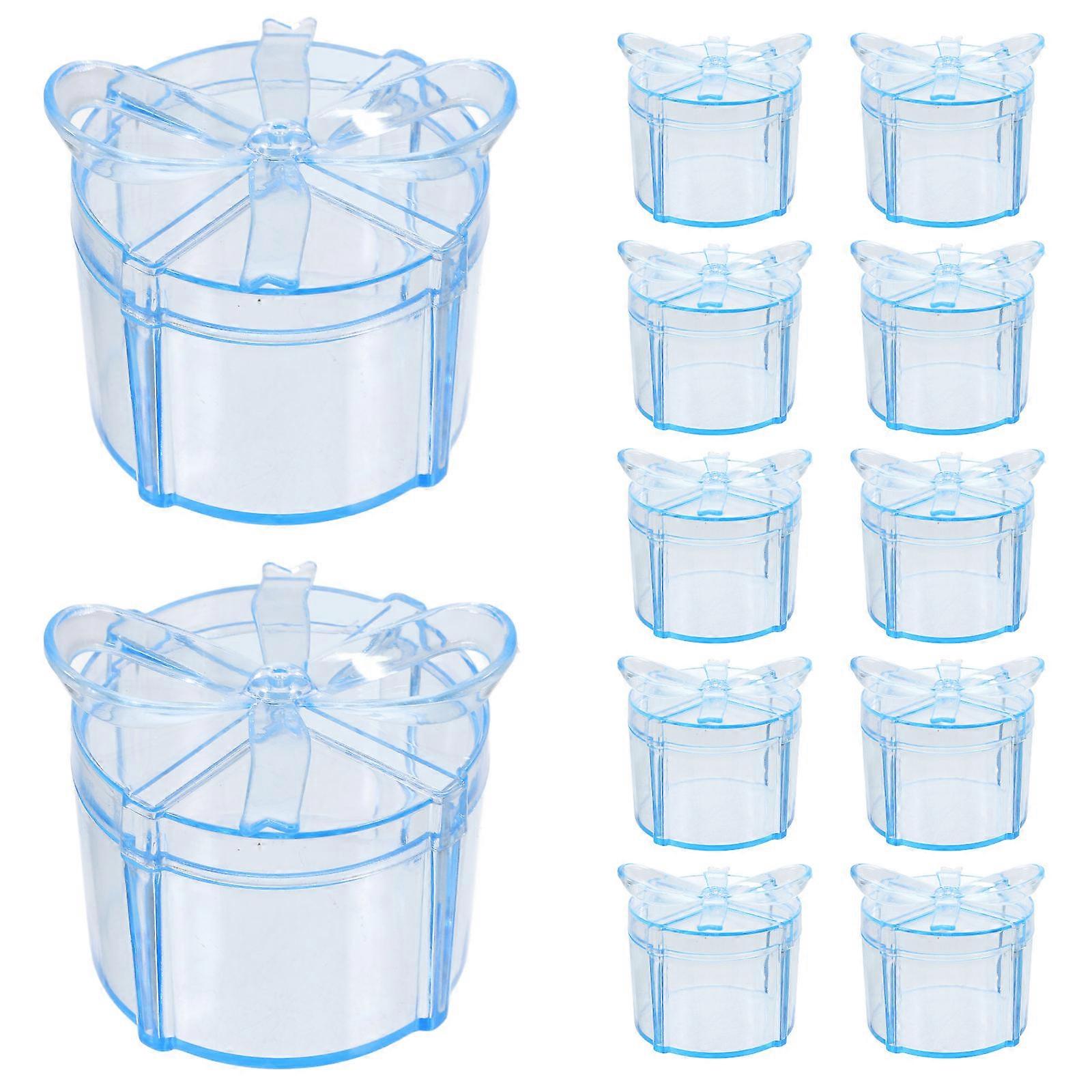 Sky-blue Gift Box for Storage Elegant Round Shaped Design with Compact Size 12pcs