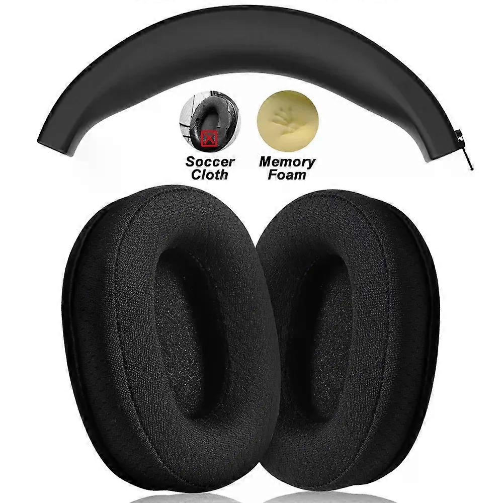 Earphone pads compatible for Mpow H4-H7-H12-H19 Active Noise Studio Headsets replacement Earpads Mesh cloth Memory Sponge Soft Protein