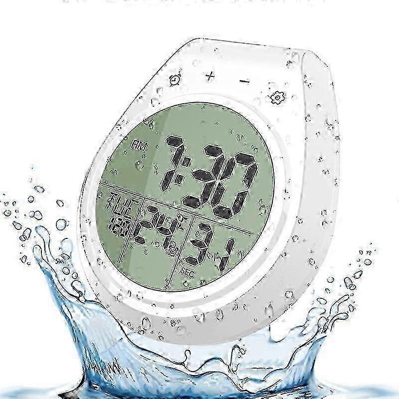 Digital Shower Clock Waterproof, Bathroom Timer Clock, Digital Kitchen Wall Clock, Large Lcd Display,countdown Timer, Suction Cup Hanging Hole