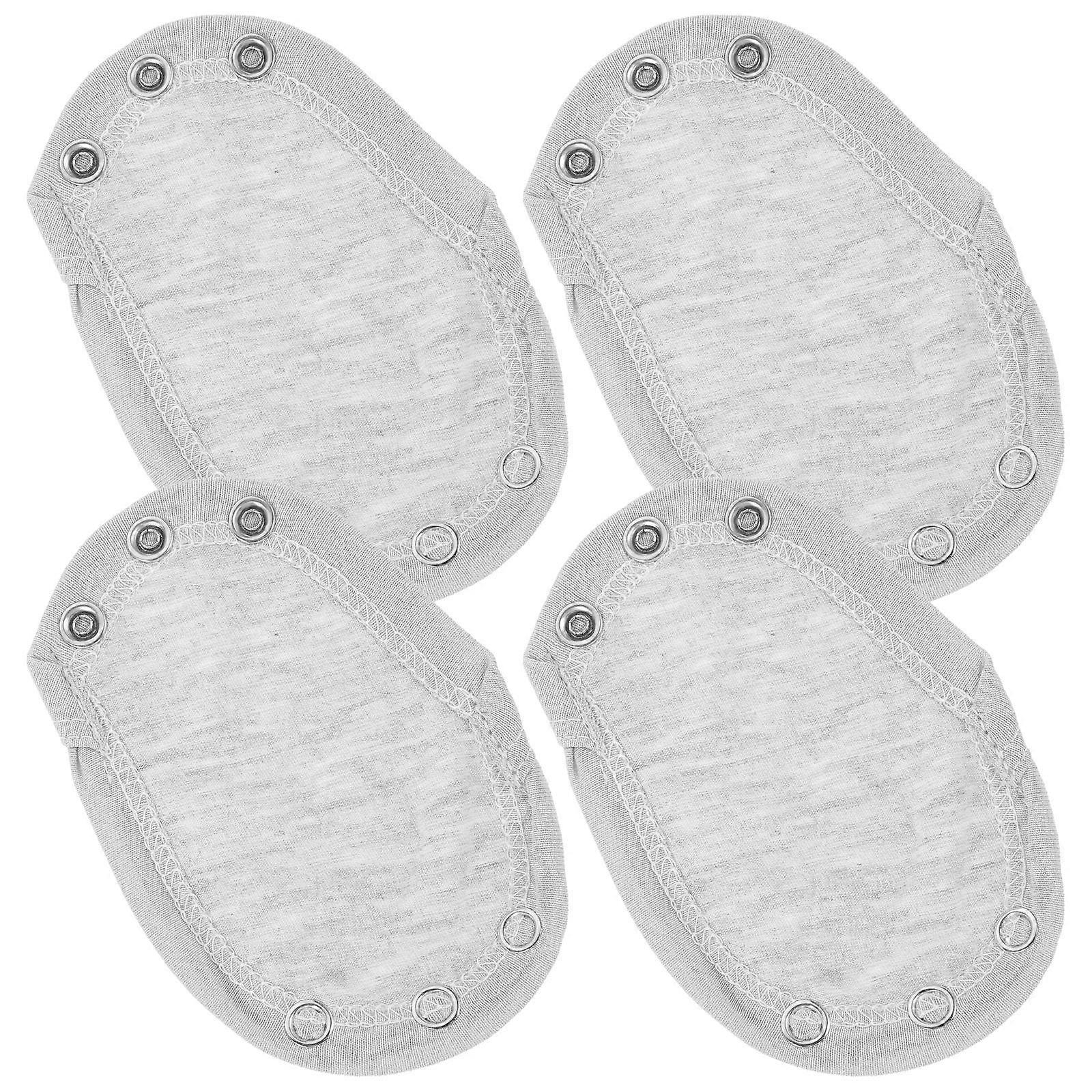 Baby Bodysuit Extenders 4Pcs for Infants and Babies in Grey Cotton and Aluminium Prevents Wetting Clothes