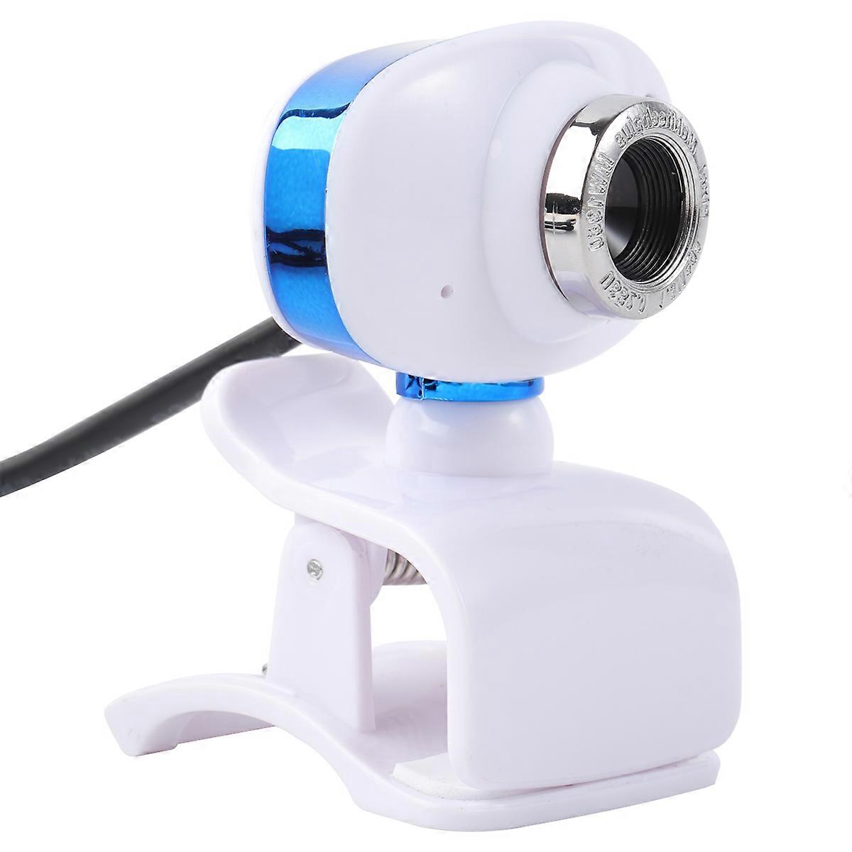 Computer Camera Webcam for Pc with Microphone Clip Blue