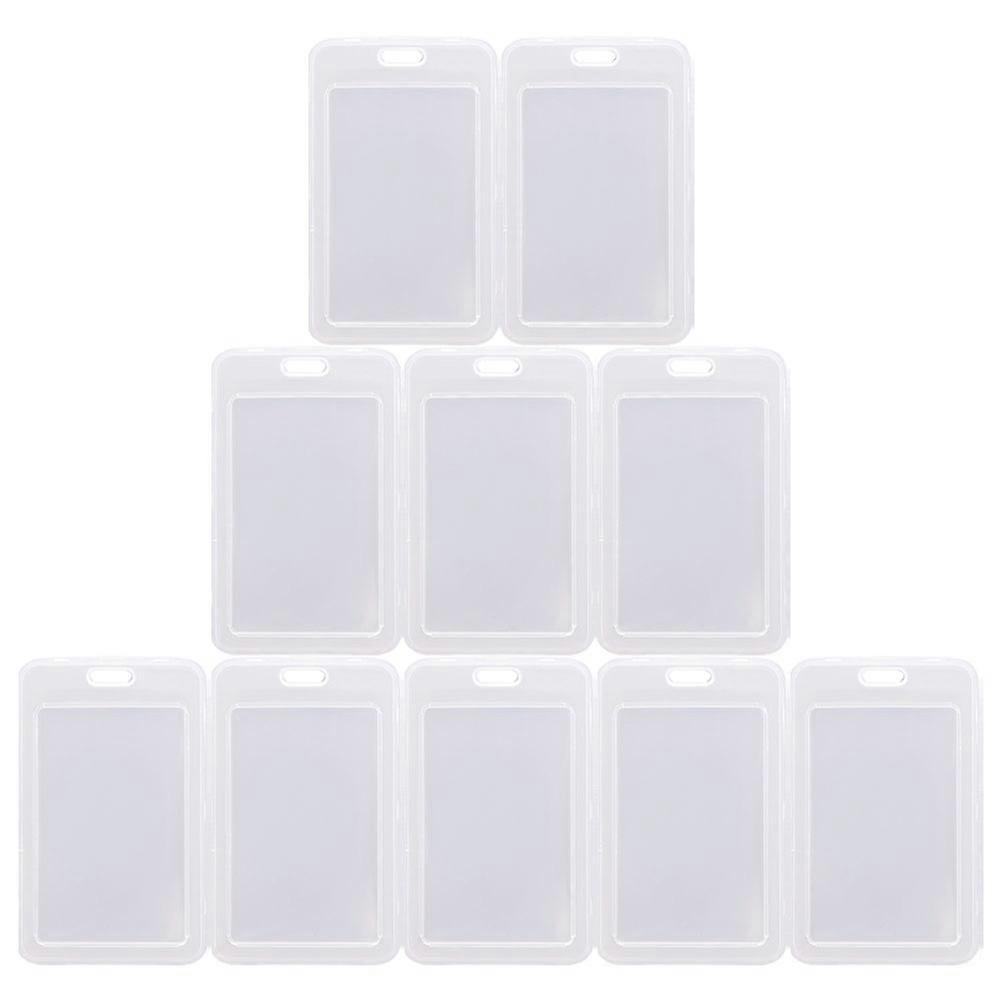 Photo Card Holders Id Badge Holders Card Holders Transparent Plastic Waterproof Secure Protection 20Set