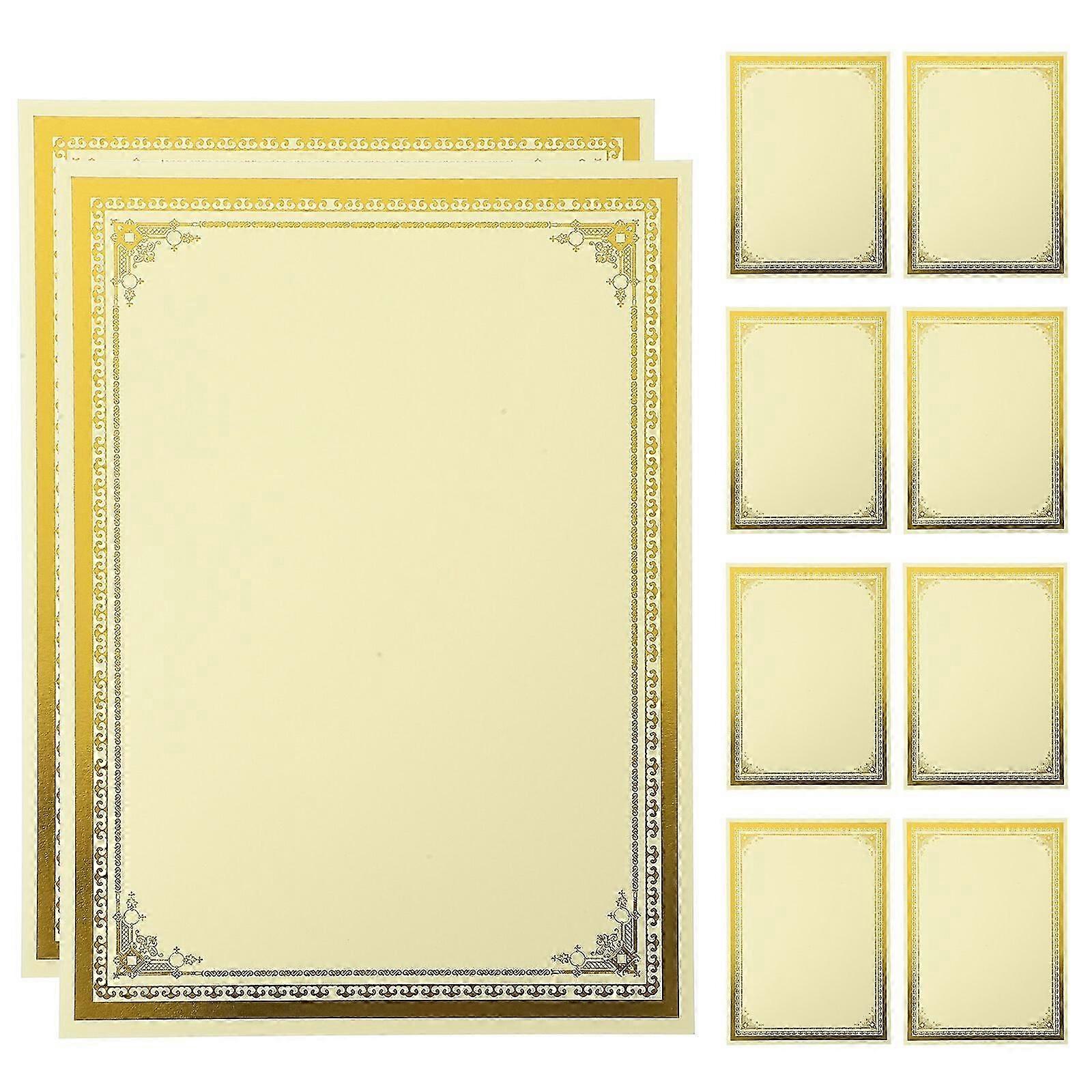 10 Sheets Diploma Certificate Inner Paper for Awards Participation