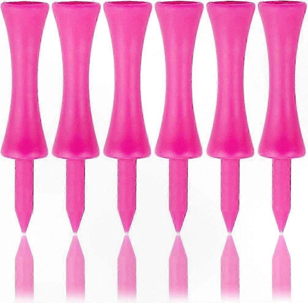 57mm Pink Golf Tees, 100-Pack, Durable Plastic Castle Design for Golfing Accessory Use
