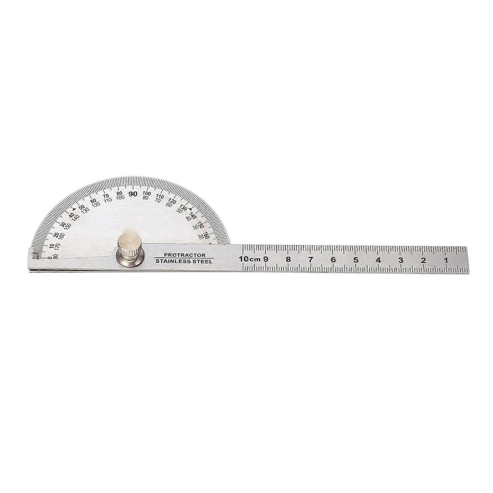 Angle Protractor Stainless Steel Portable Adjustable 0 to 180 Degree Angle Ruler Finder Angle Measure Tool with 10cm Woodworking Ruler