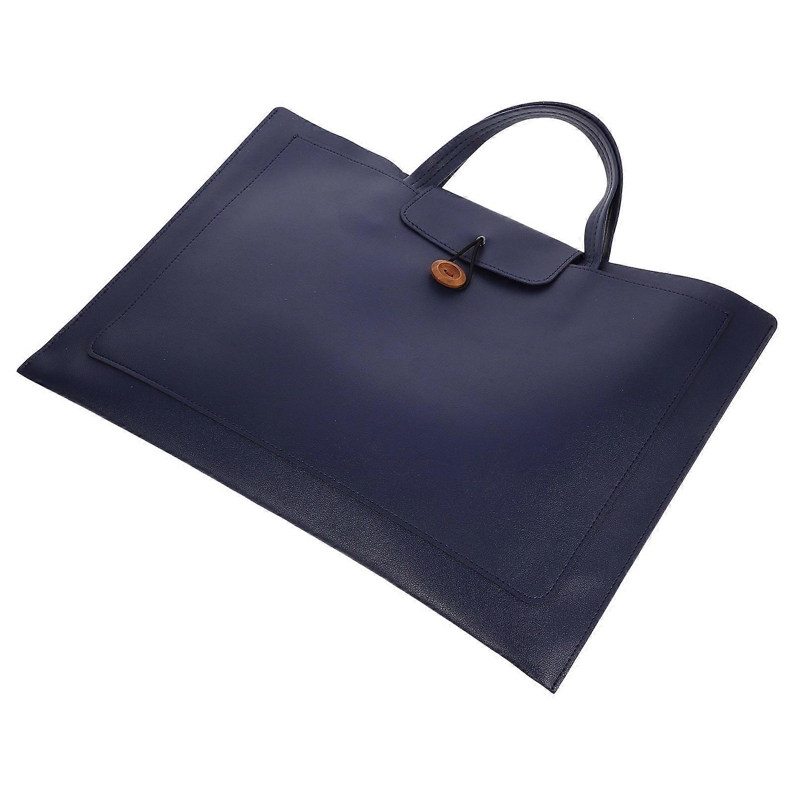 Imitation Navy Laptop Carrying Bag 4Pcs for Storage Multi-Function Pouch