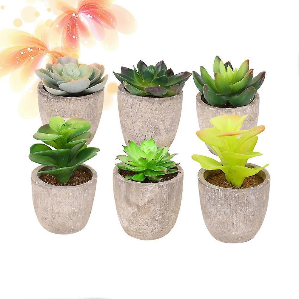 Simulation Flower Pot Small Ornament Plant Potted for Decor 12Pcs