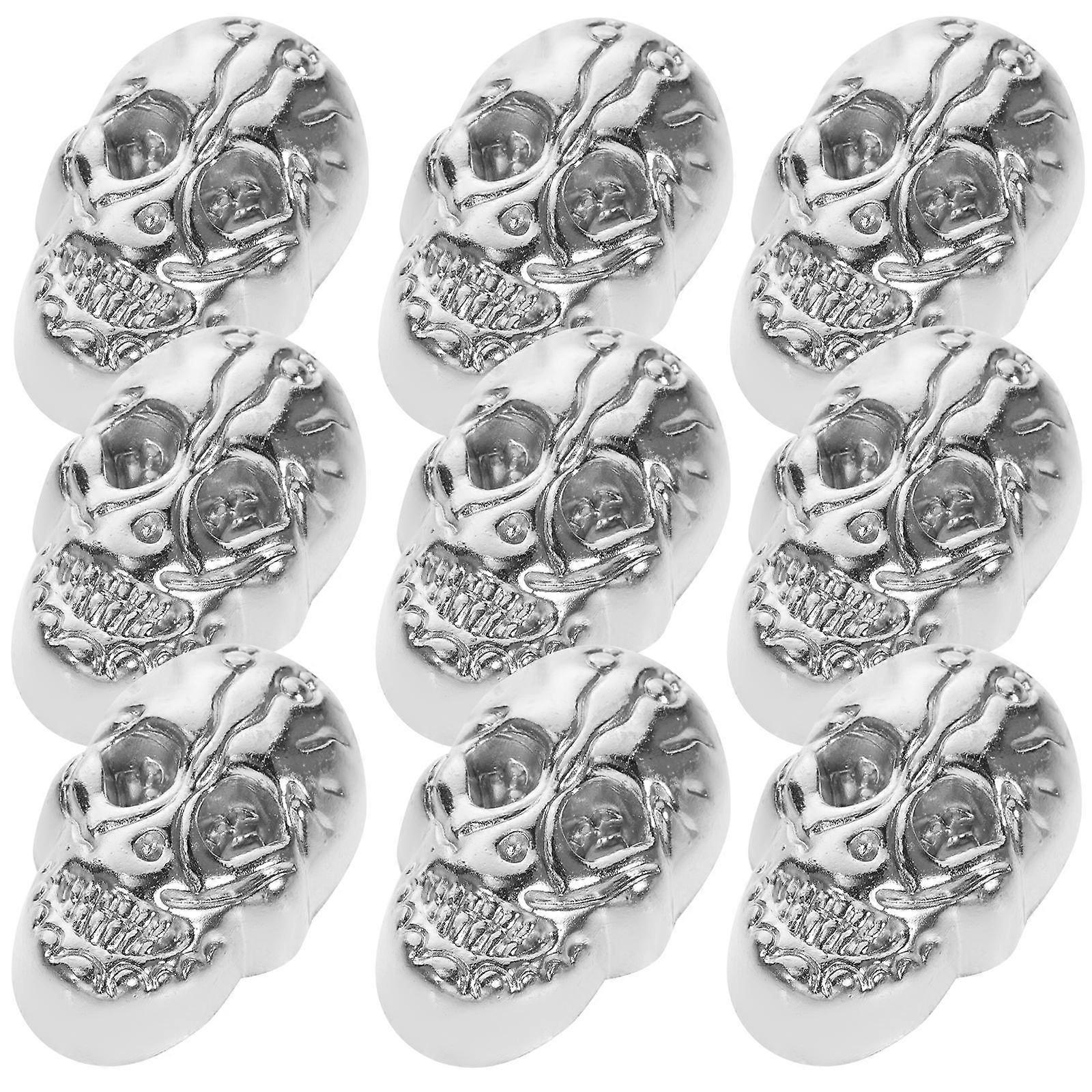 Crafting Skull Studs Ghost Head Decoration Rivet Kit 20Pcs Silver Alloy