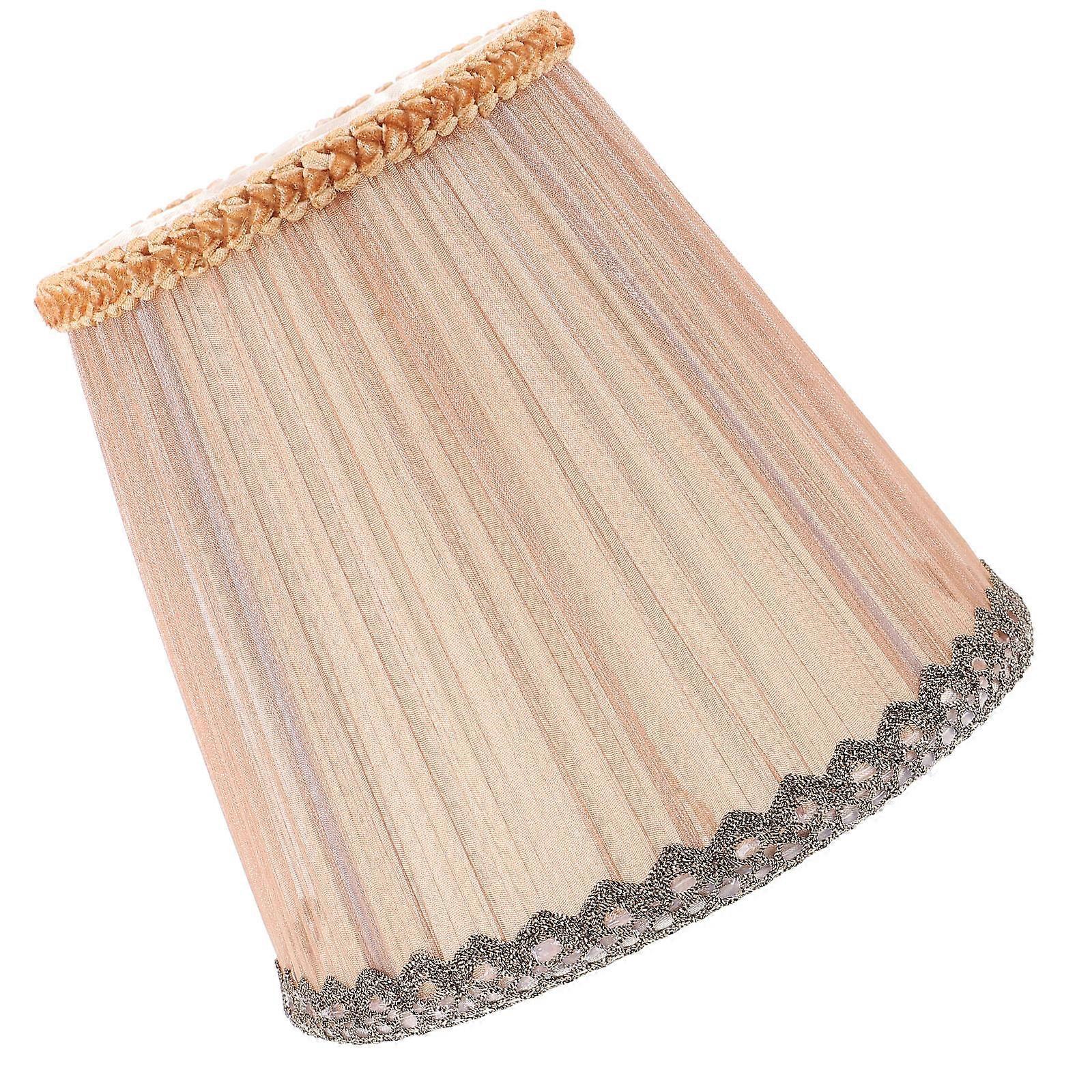 Small Lampshade Cloth Cover for Wall Light Shade 2Pcs Light Brown
