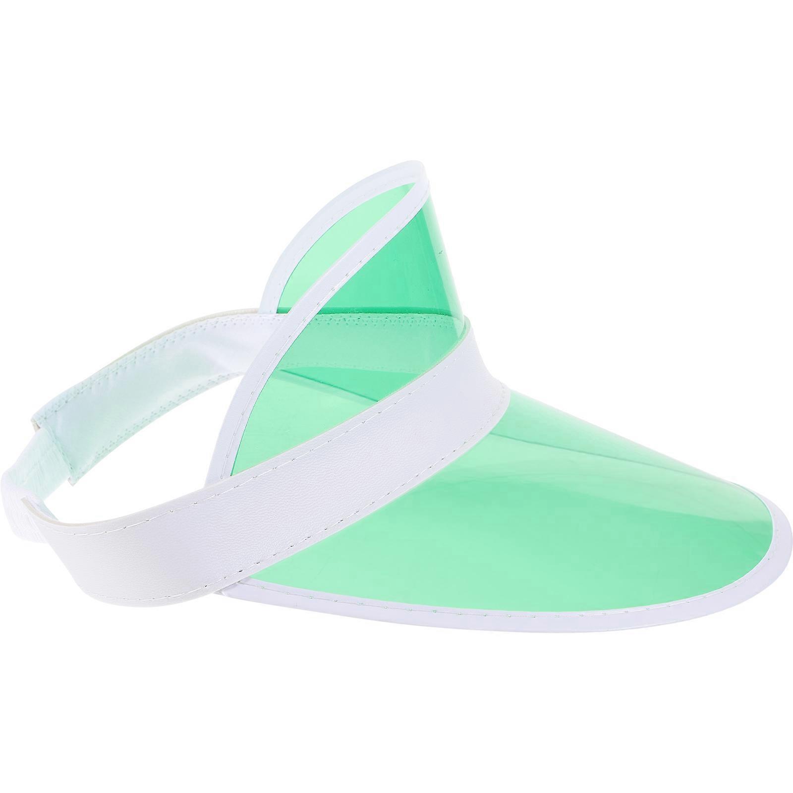 Sun Visor Green Plastic Hat for Uv Protection 3Pcs Wide Brim Sun Visor