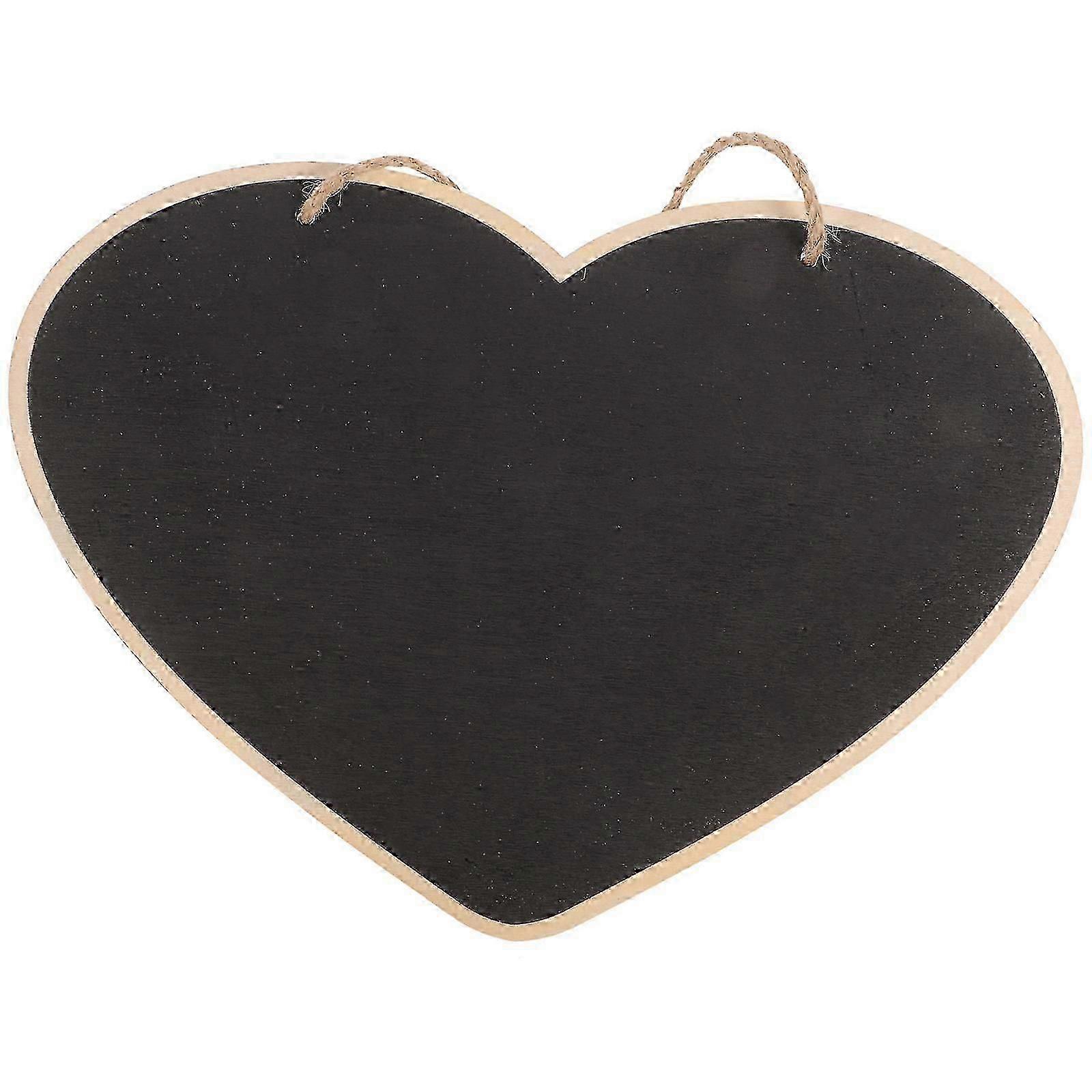 Planche suspendue tableau noir signe en forme de coeur à but décoratif propriétaires 1Pack