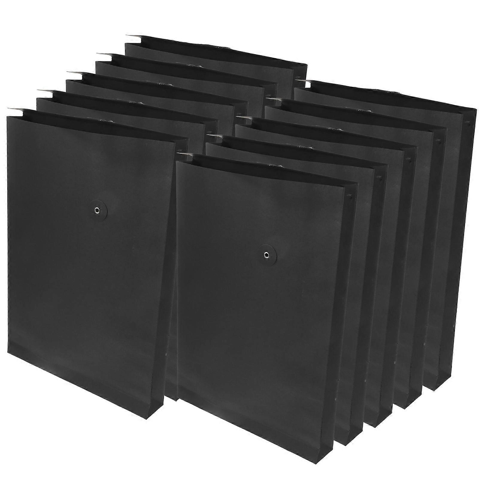 Kraft Paper Envelopes 30 Pcs String Tie Document File Organizers A4 Size Black Storing Documents Library Business