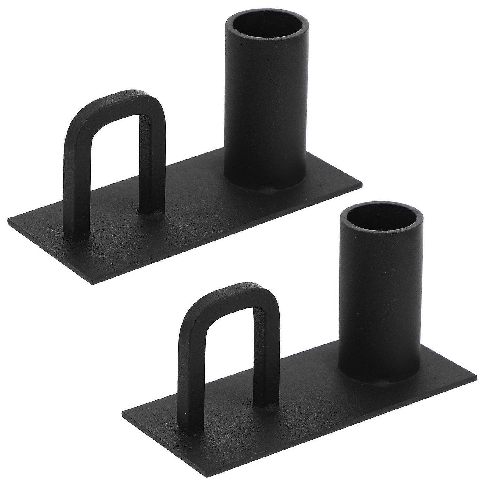 Black Creative Candlestick Holder for Home Decor 4Pcs Long Candle Holders