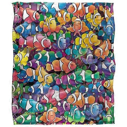 Royce McClure Clowning Around Clown Fish Silky Supersoft Blanket
