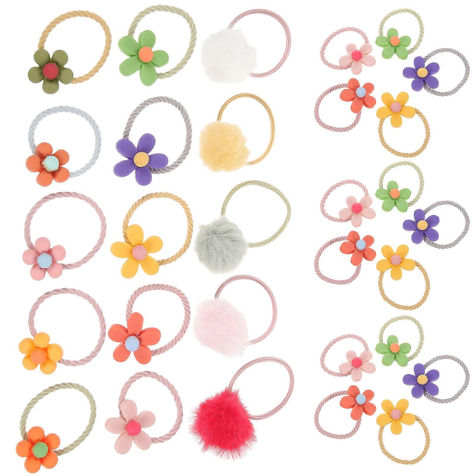 Elastic Hair Ties 150 Pcs Flower Shape Ponytail Holders For Girls Suitable For Various Occasions