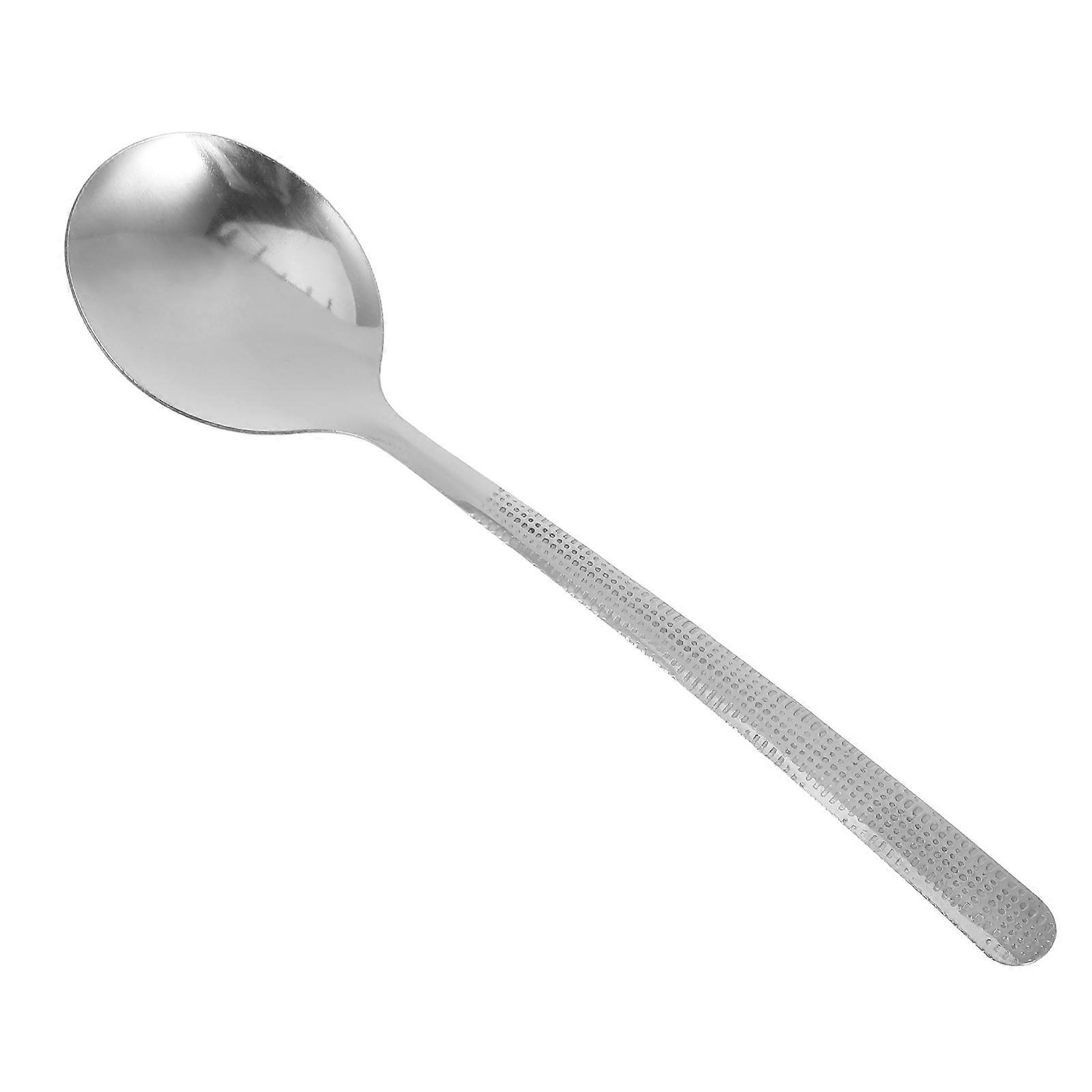 Dessert Spoon Stainless Spoon for Household Use 2Pcs Silver Stainless