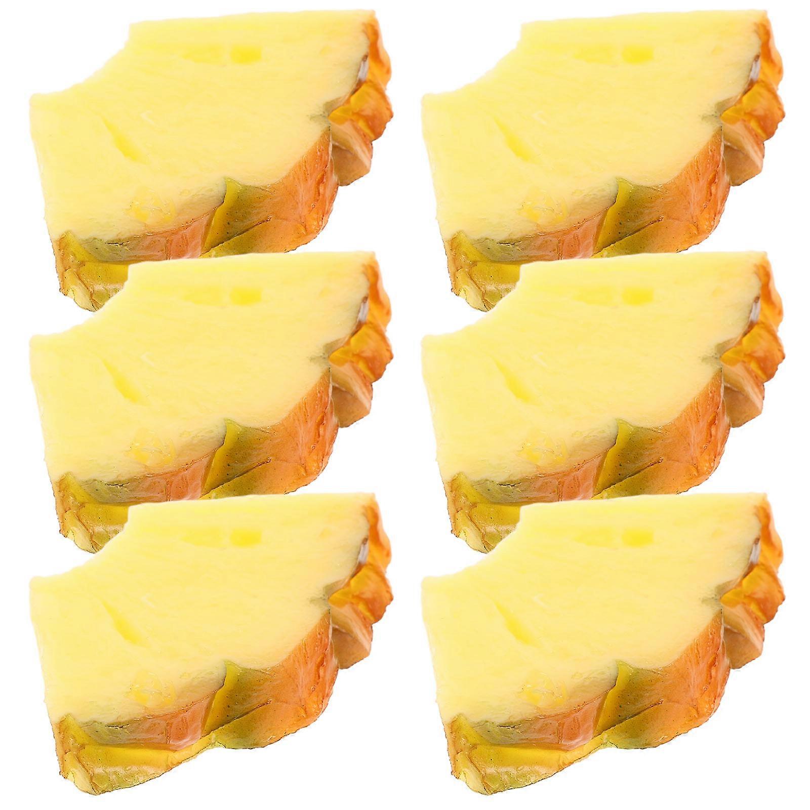 Simulation Pineapple Decoration Artificial Pineapple Slices for Home 6Pcs