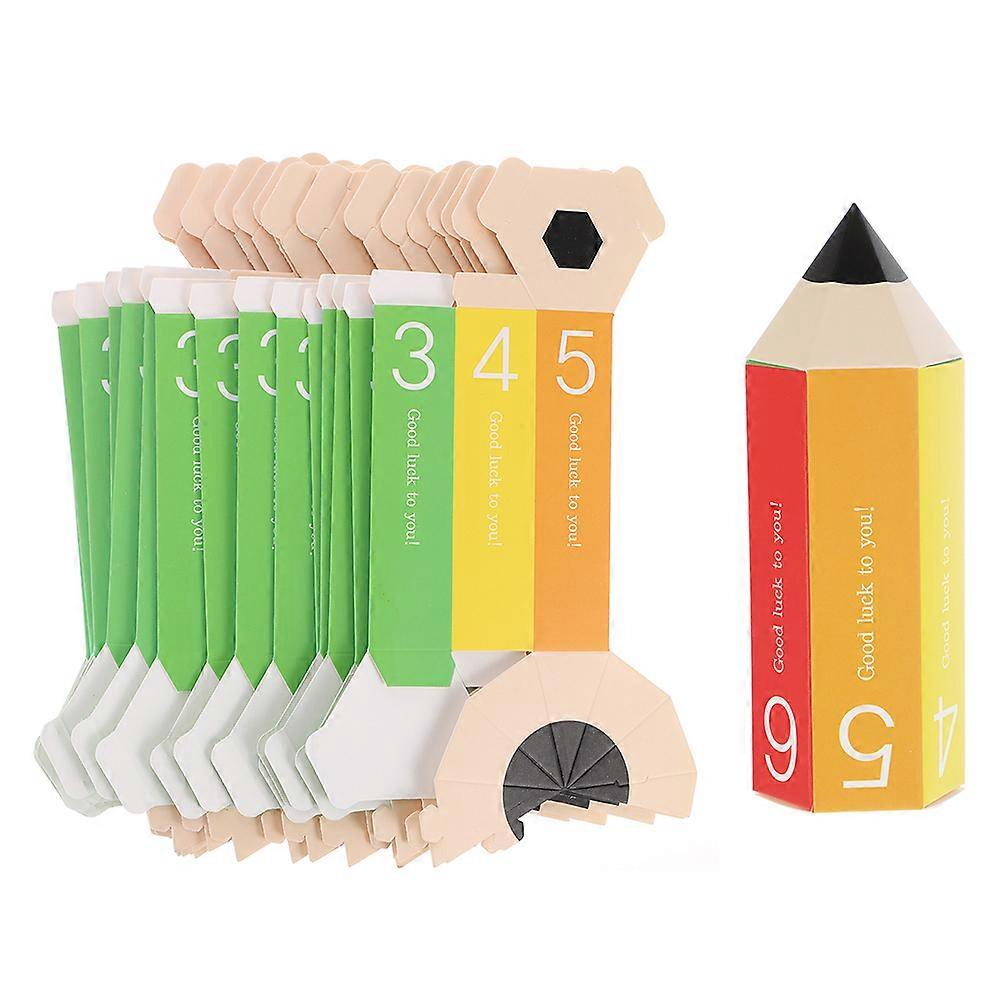 Chocolate Box Pencil-Shaped for Storage Use with 84 Cartoon Candy Containers