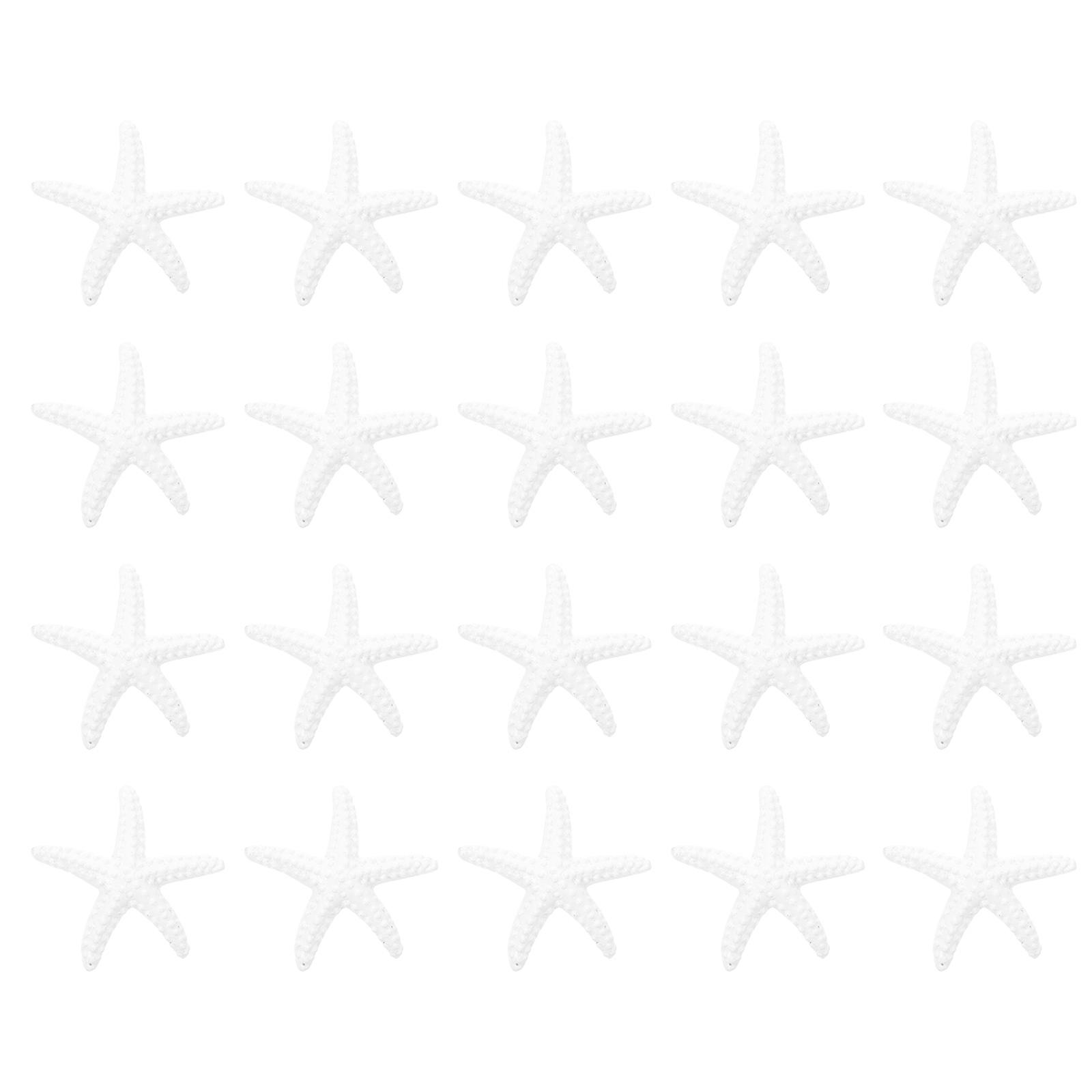 Wall Hanging Ornament for Decor 60Pcs White Simulation Sea Stars