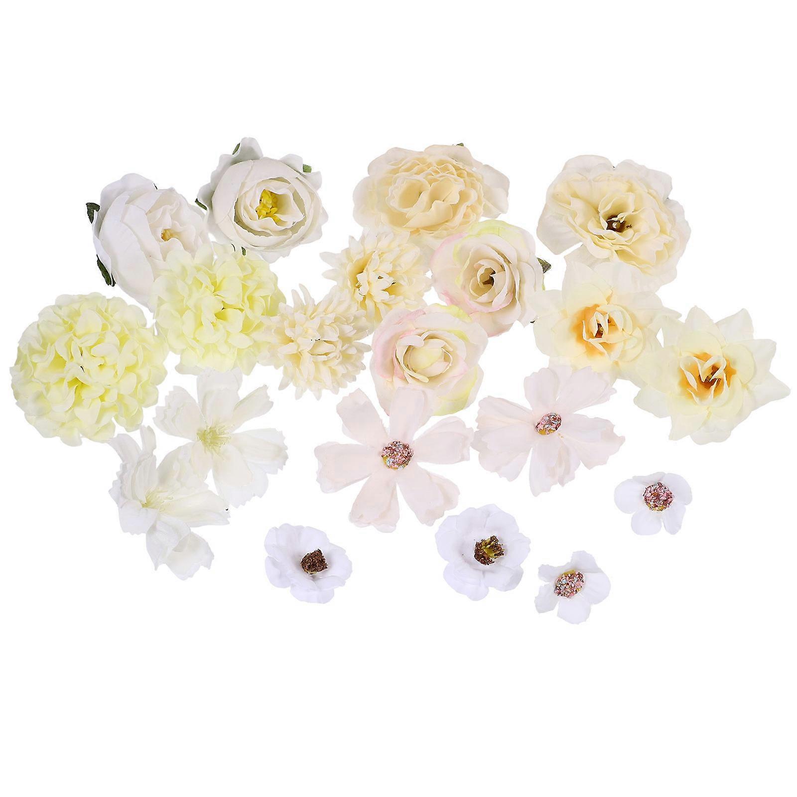 Artificial Wedding Flower Flower for Decoration 60Pcs White Pack