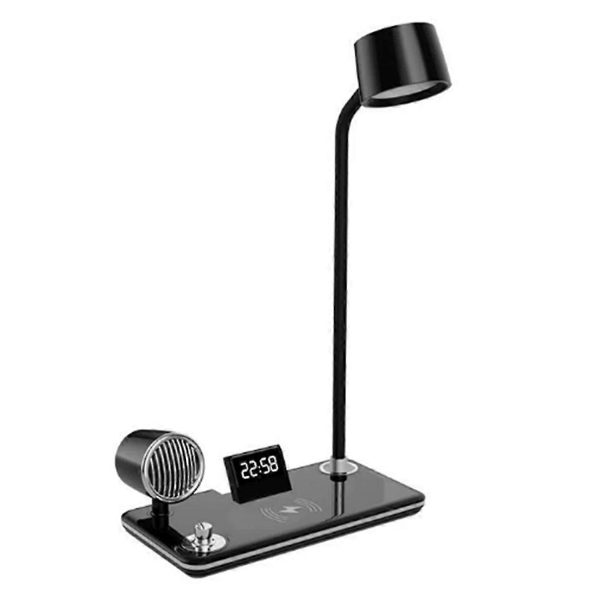 Multi-Functional Wireless Phone Charging Desk Lamp Black