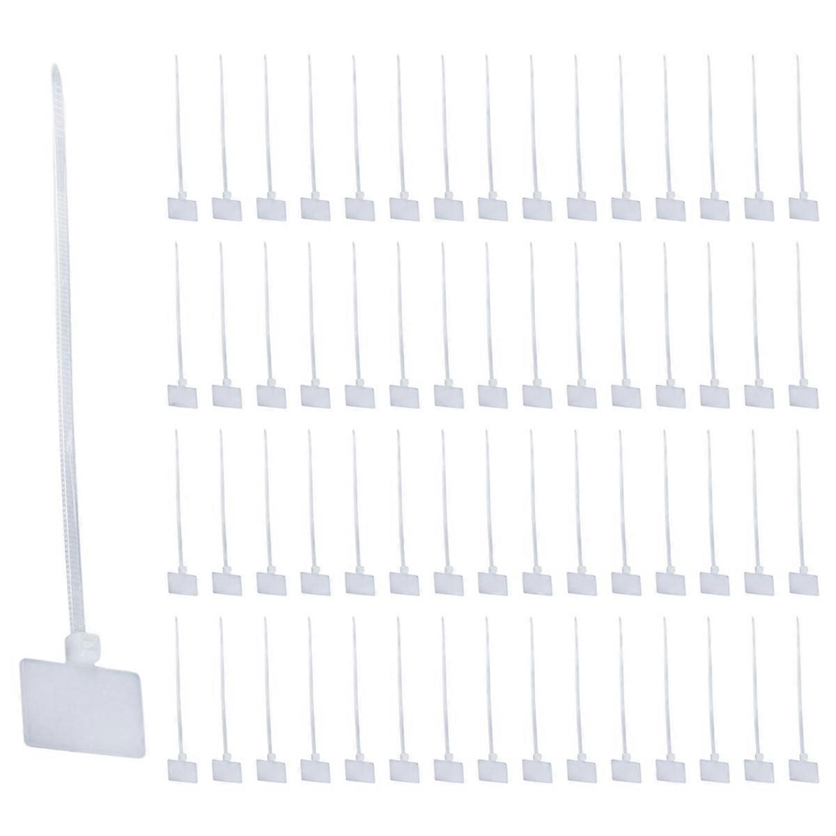 50Pcs Nylon Cable Tie Label Network Zipper Trim Wrap Ring Line Label