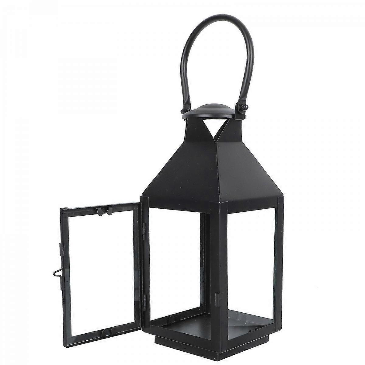 Christmas Candlestick Decor Nordic Iron Art Wind Lantern 2Pcs for Display