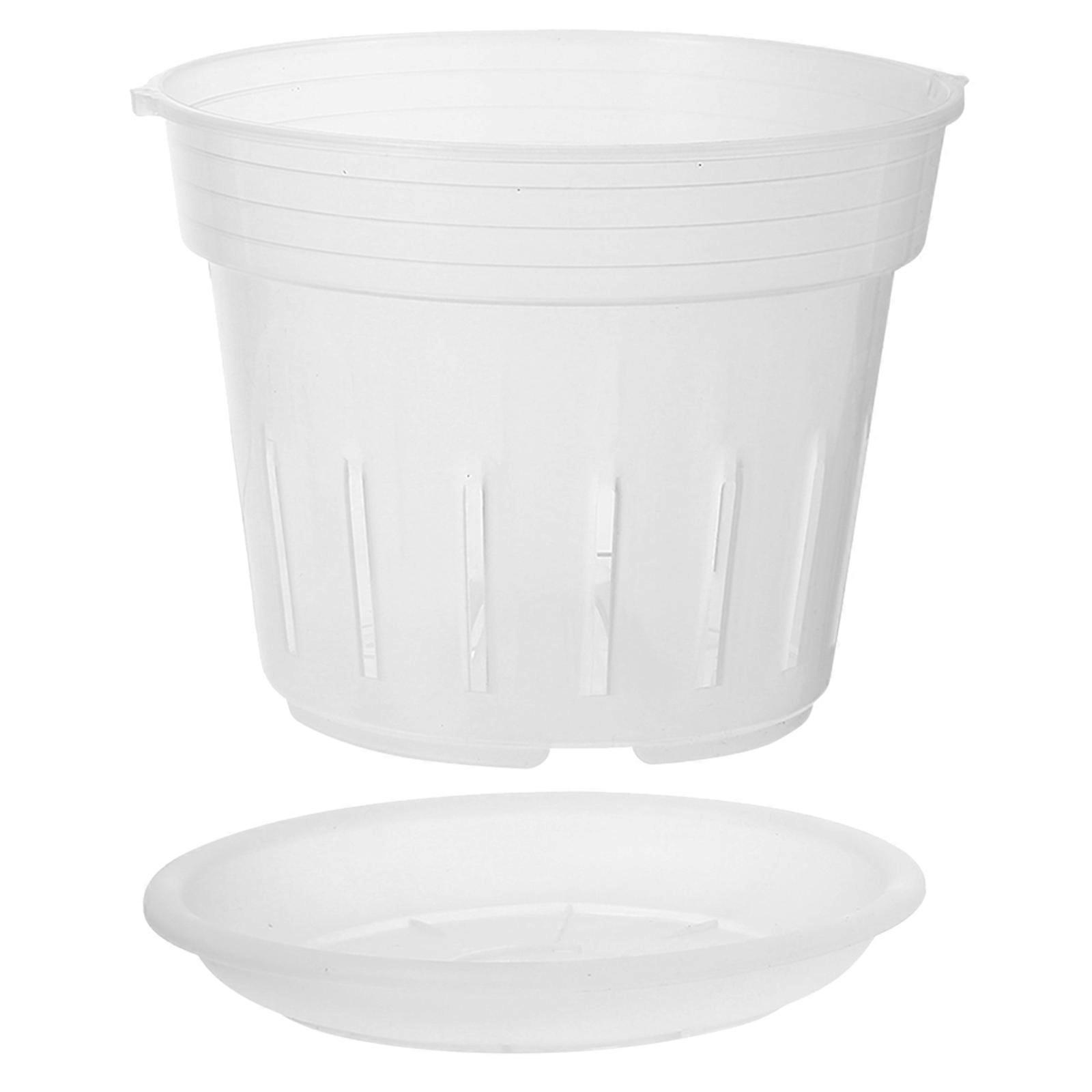 Plastic Orchid Flowerpot for Air Circulation with 2Sets and Tray