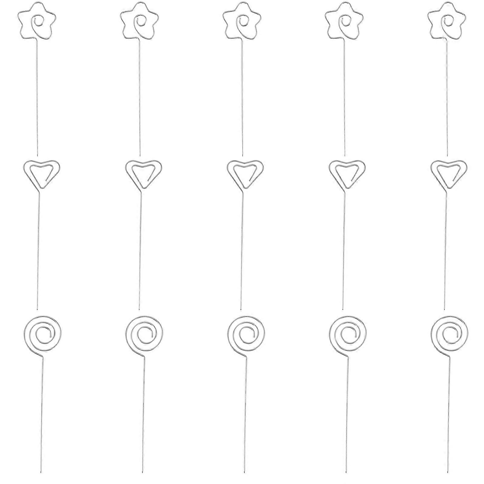 Fruit Fork Picks Cake Picking Party Use Silver 15Pcs