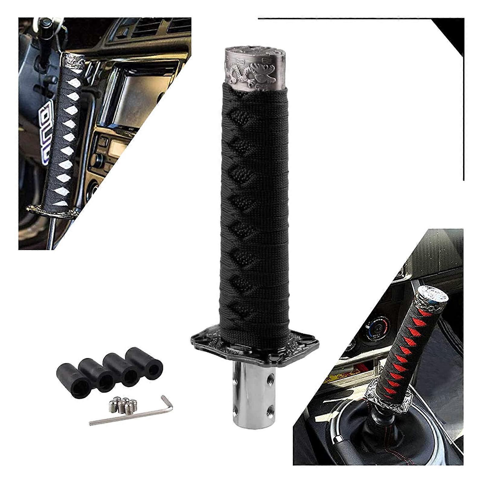 Universal Sword Katana Samurai Style Gear Shift Knob - Compatible with Most Manual & Automatic Cars (with 4 Adapters), Gear Shift Lever Accessory, for
