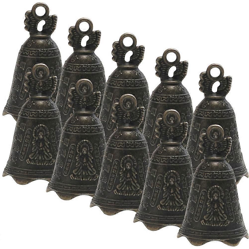 20 Pcs Retro Iron Bell Pendants Decorative Wind Chime Ornaments Perfect For Home Decoration Adding A Touch Of Elegance And Fun