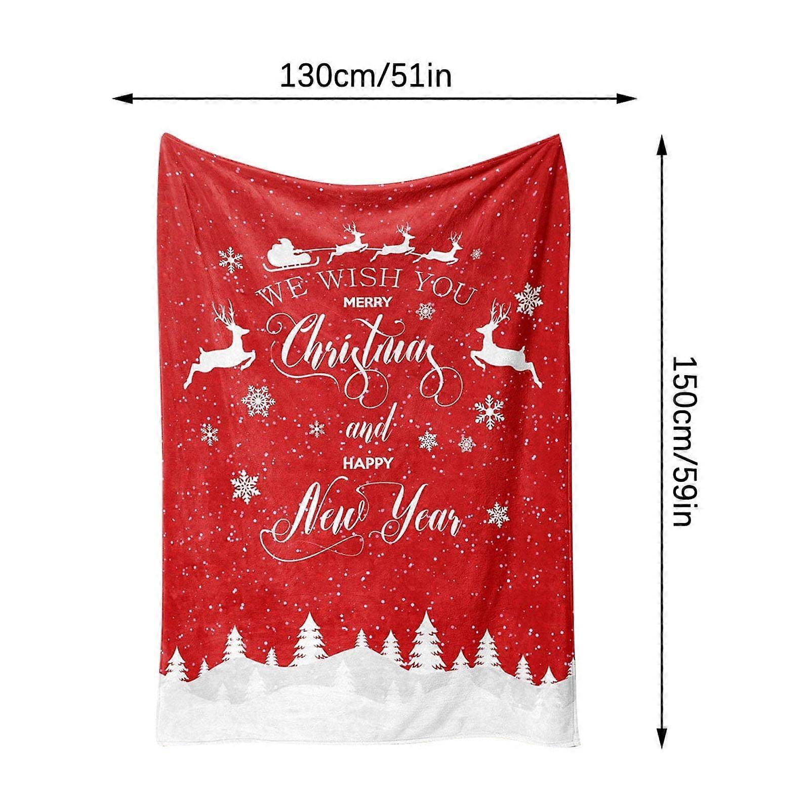 Gnobogi Christmas Flannel Digital Printed Conditioning Blanket Gift Blanket Nap Blanket on Clearance