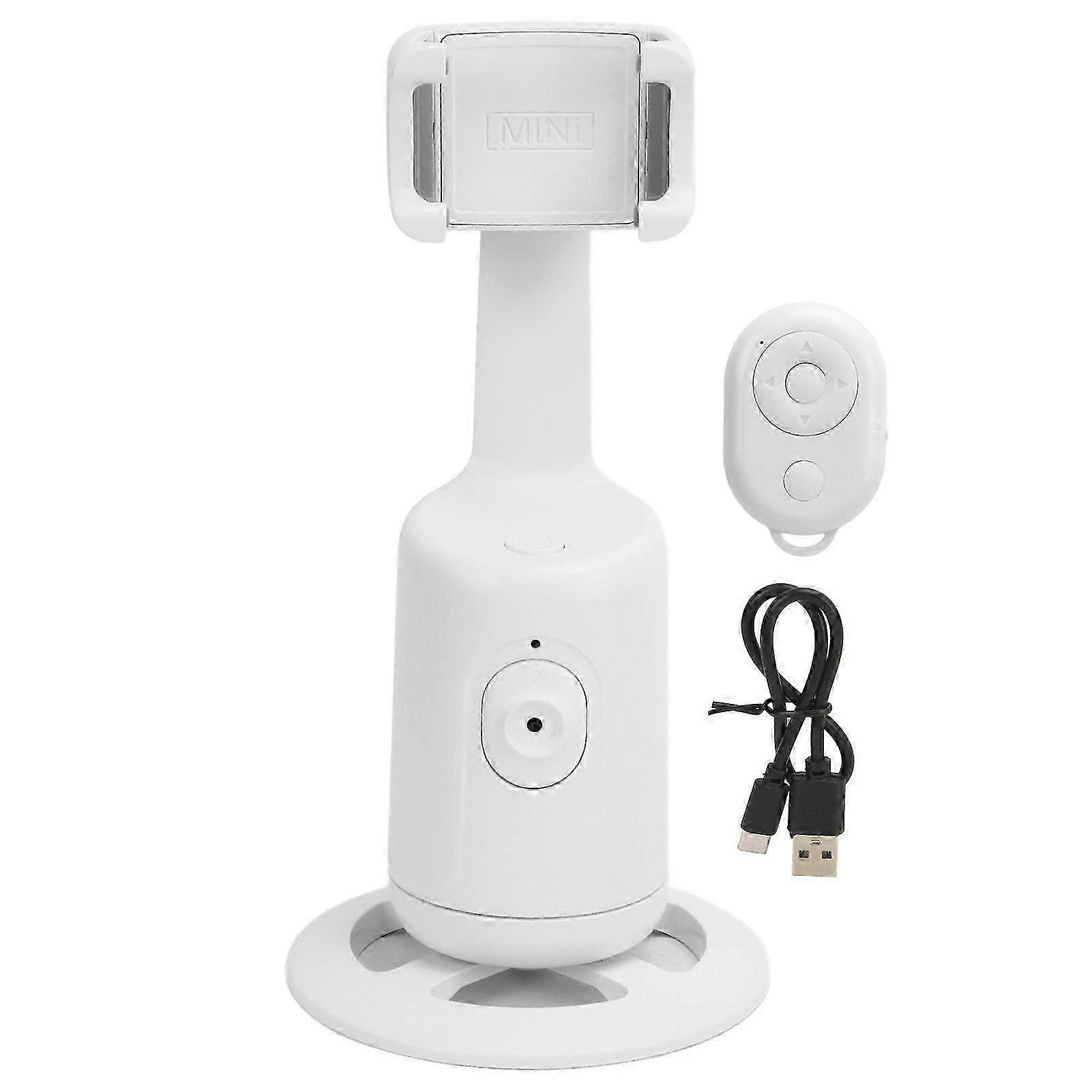 25-26 Auto Face Tracking Phone Holder 360 Degree Rotation Phone Mount Stand with Bluetooth Remote Control for Vlogging Live Streaming Video 