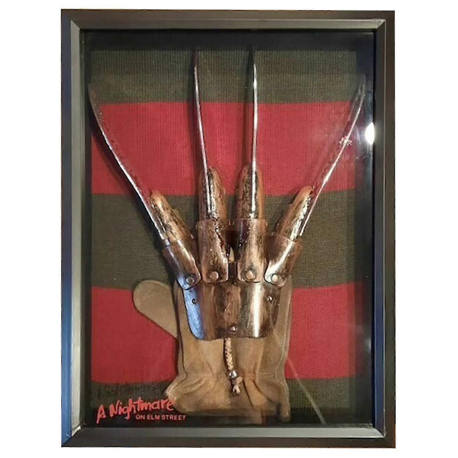 Nightmare Nostalgia: Freddy Krueger Glove and Sweater Display – Perfect Party Props for A Nightmare On Elm Street Fans