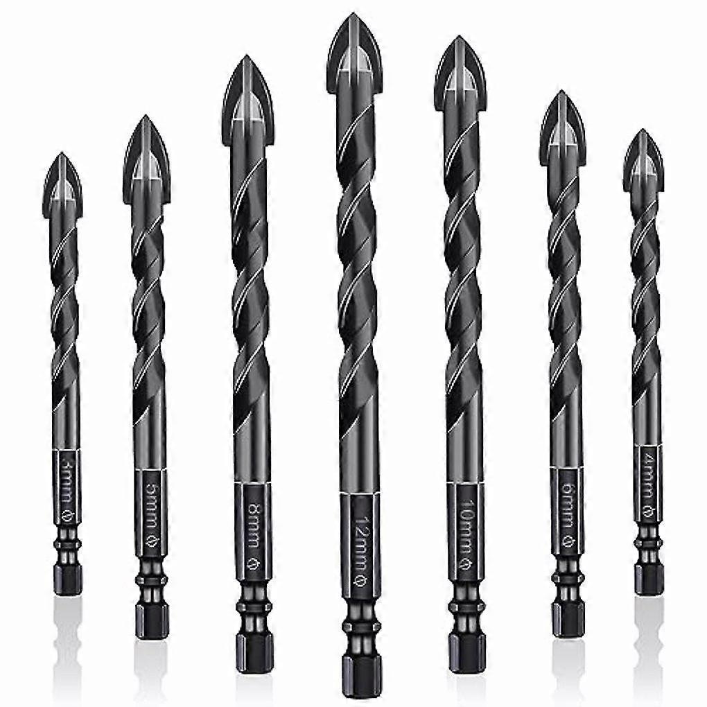 7pcs Metal Sturdy And Durable Tile Masonry Drill Bits Set For Precise And Professional Drilling