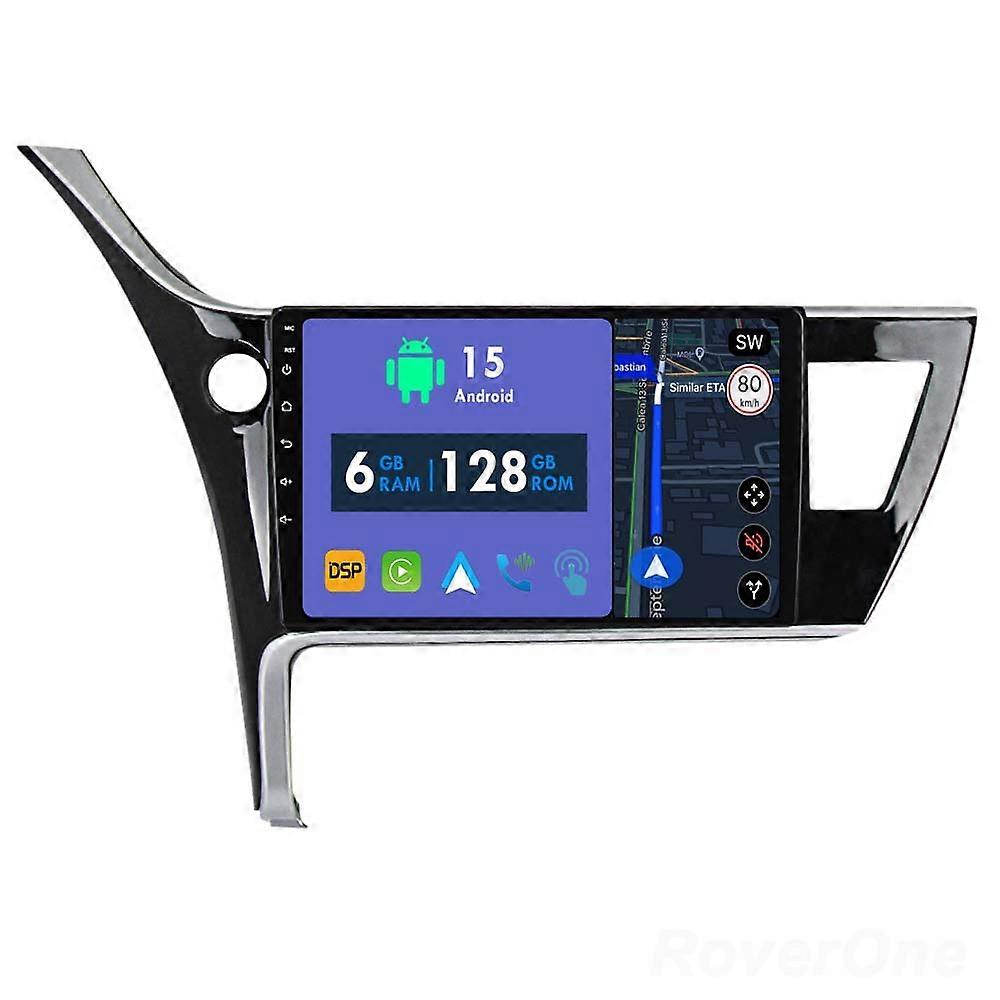 Car Radio 6G+128G CarPlay GPS Navigation Head Unit for Toyota Corolla 2017 2018 Android Auto Bluetooth Stereo Touch Screen
