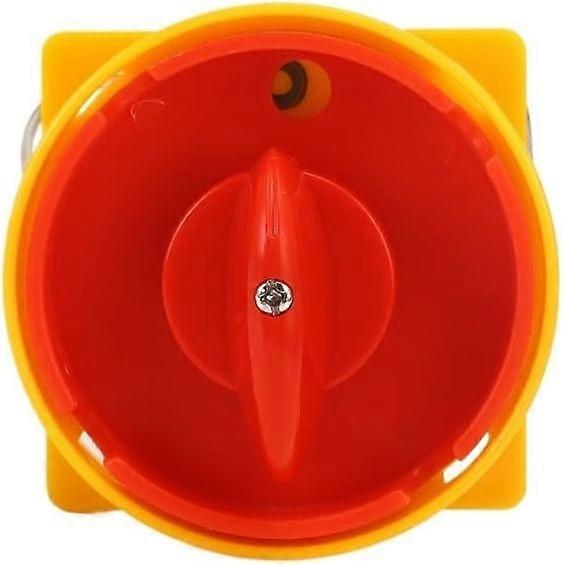 25A 2Pole Rotary Cam Switch, Off/On, 8Screw, Padlockable Power CutOff, Master Control, With Shell