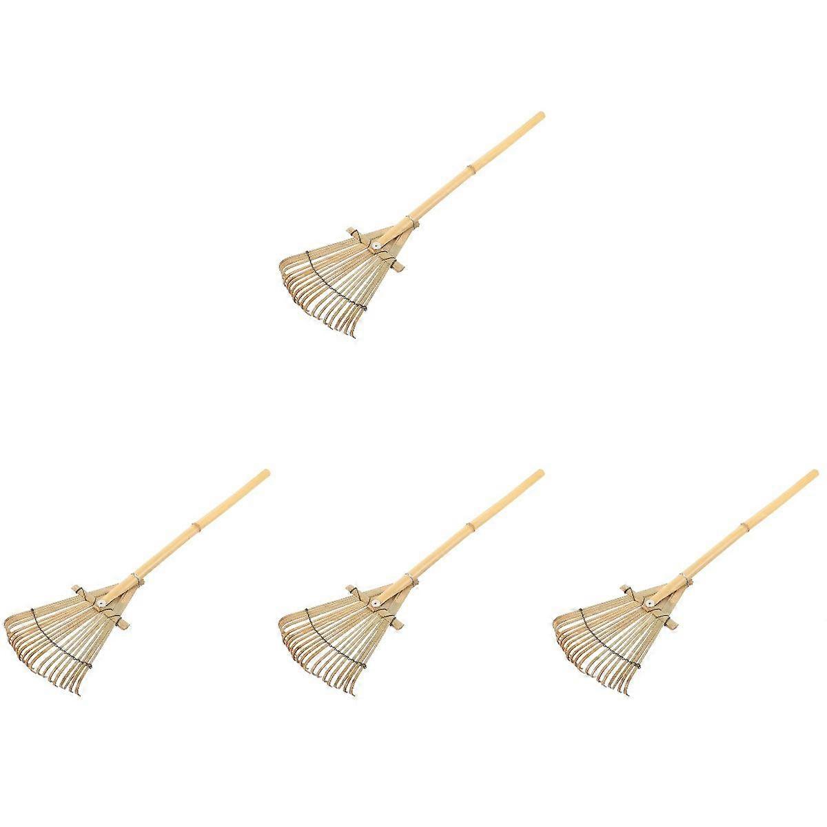 4pcs Gardening Rake Hand Leaf Rake Hand Rake Convenient Rake Soil Spreading Rake