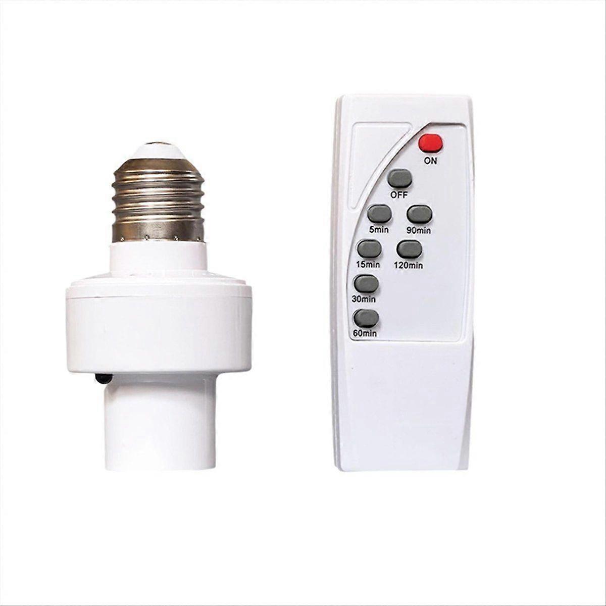 Remote Control Light Bulb Socket E27 Bulb Base Holder Timing Function Wireless Lamp Base Holder for