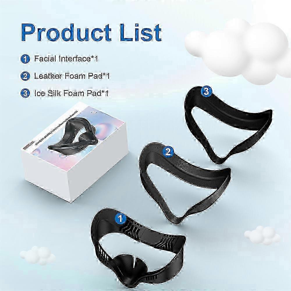 For Meta Quest 3S VR Glasses Replacement Mask Comfort Foam Cushion w/Cooling Fan
