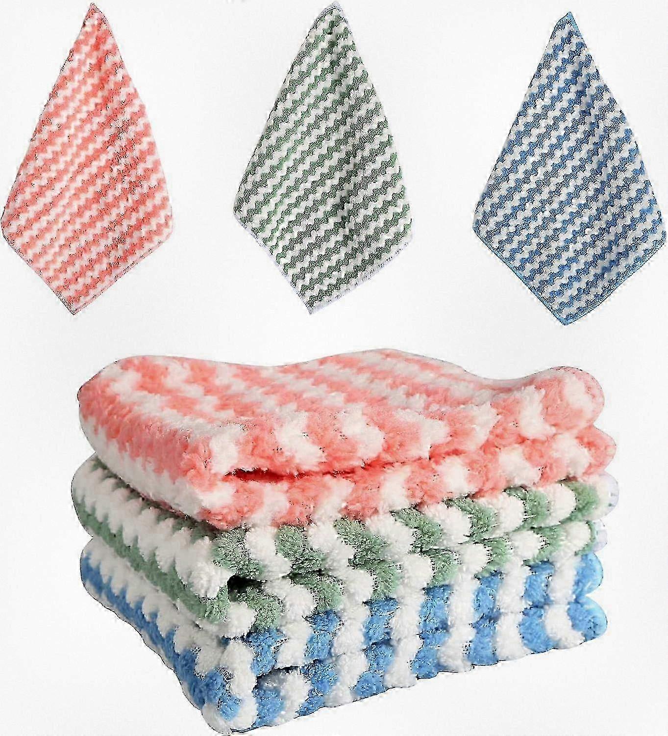 Paquet de 3 serviettes de nettoyage en microfibre polyvalentes pour un usage domestique dans diverses pièces et véhicules