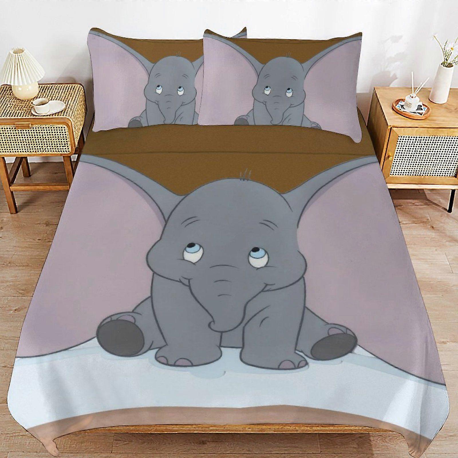 e149 Dumbo The Animated Series Modern Handling Practical Sleep Set Durable Threaded Design Zipper Duvet Cover Sets Essential p149