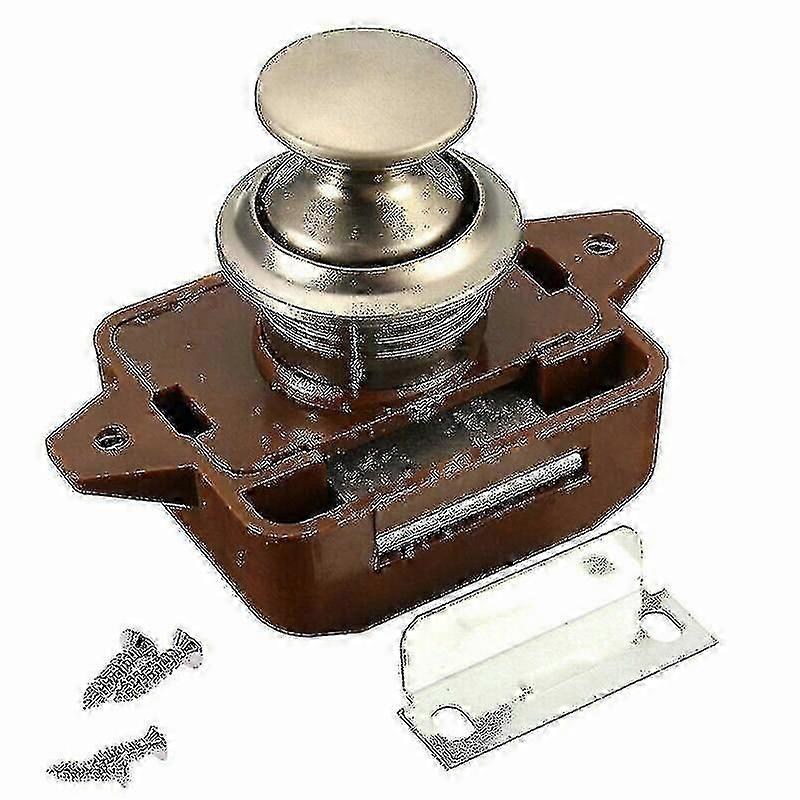 Latch Knob Push Button Catch Lock Cupboard Door Motorhome Camper Caravan Cabinet