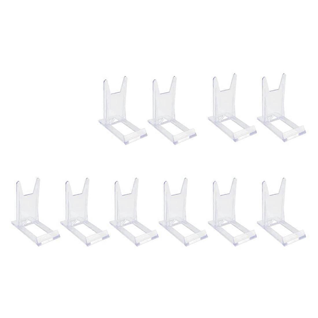 20 Pcs Display Stand, Acrylic Plate Stands Adjustable Sliding Clear Display Stand Easel Two Part for